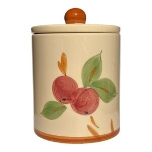Vintage FRANCISCAN Apple Canister & Lid Portugal Hand Painted Johnson Bros 6.75"